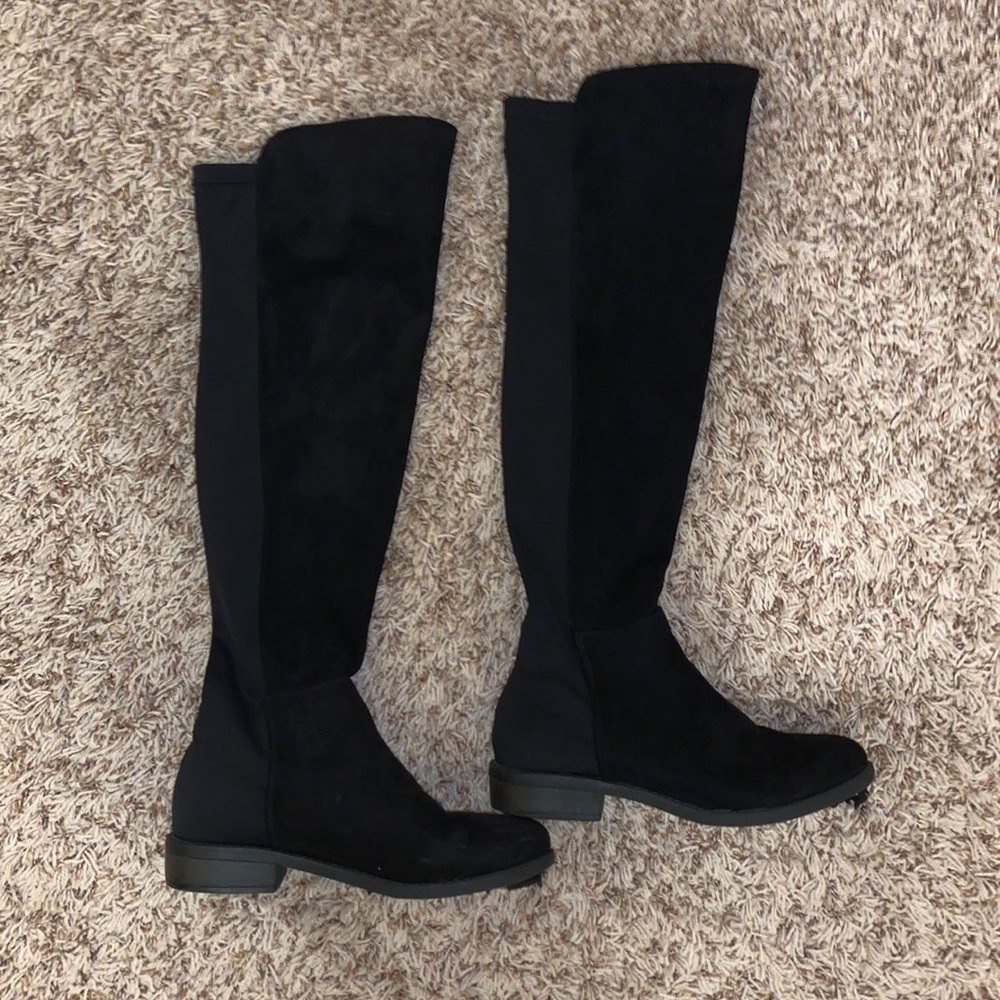 Black knee high boots